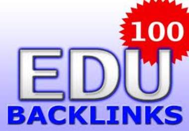 Provide you 100 .Edu high authority backlink