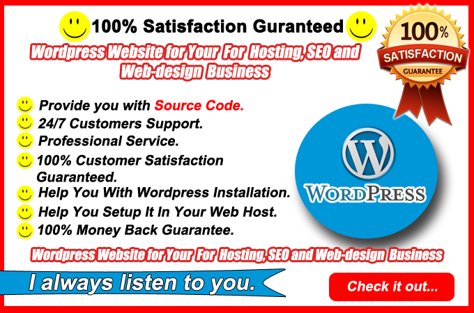 Setup Website for Your Hosting, SEO and Webdesign Business