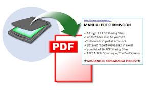 Do Manually pdf Submission in 15 High PR document sharing sites with all approved guaranteed