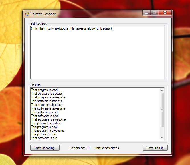 Spintax Decoder