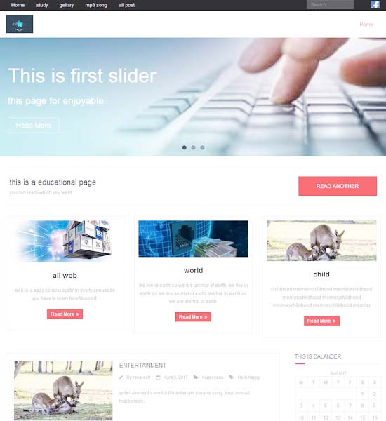 Install wordpress ,Theme and plugin
