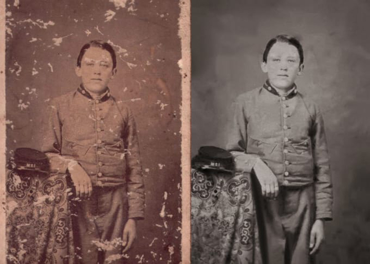 Restore Old Damage Photo, Remove Scratches, Blemish Etc