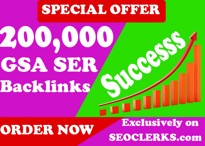 200,000 GSA SER SEO Website Ranking Backlinks
