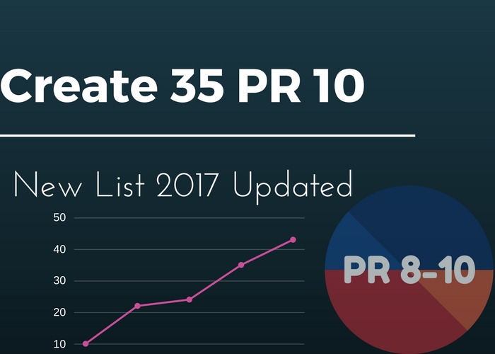 Create 35 High PR10 Backinks  updated 2017