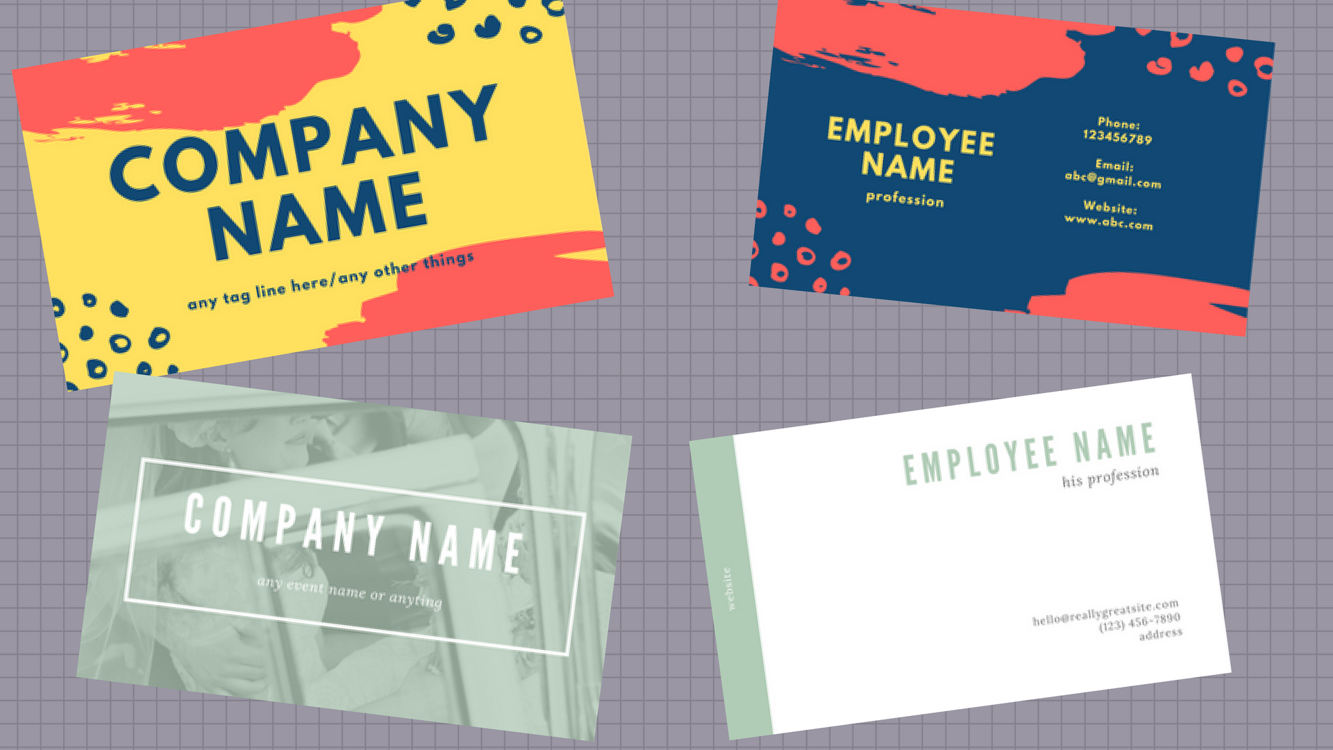 3 simple and modern professional business card