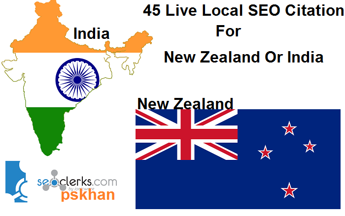 Submit Business Details on 45 Live Local New Zealand or India CITATION SITES