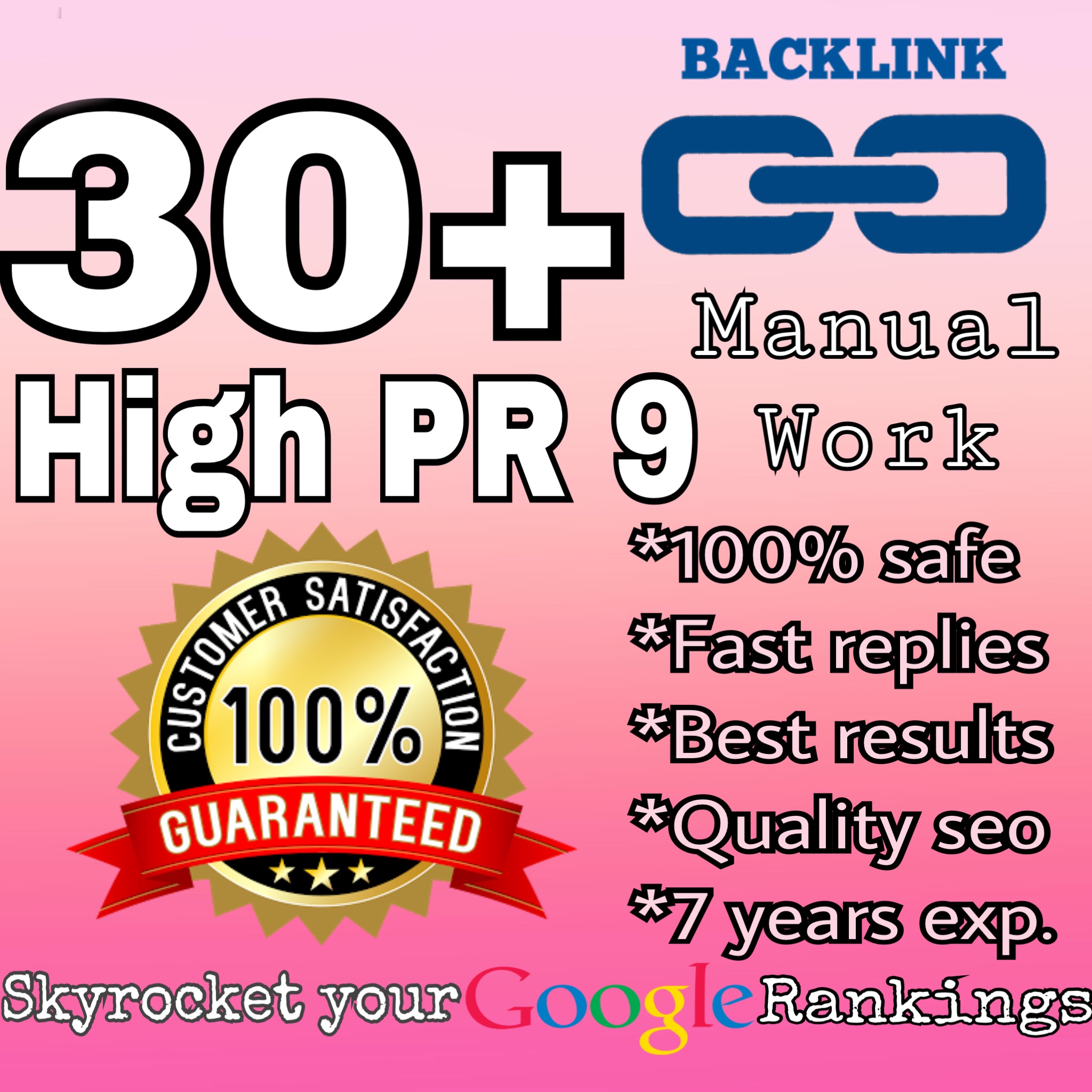 Do 30 Manual High PR7,8,6 Backlinks