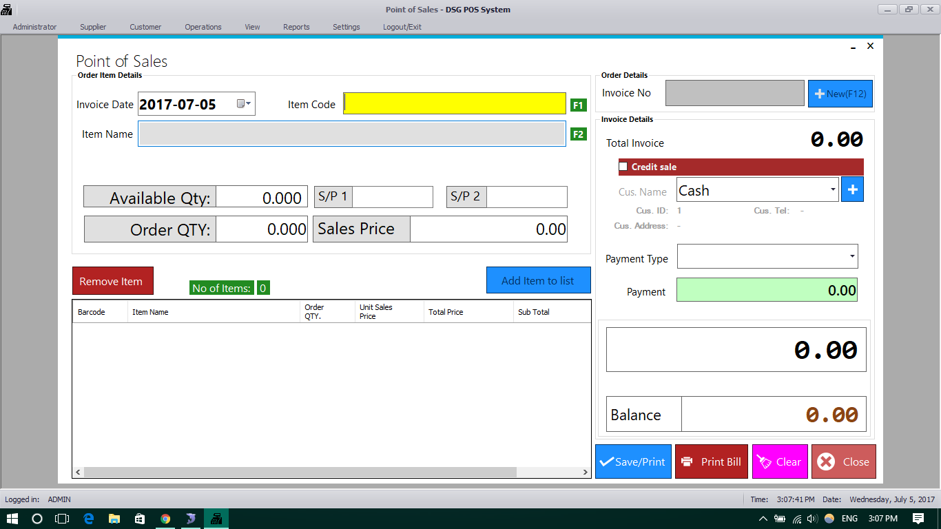 POINT OF SALE SYSTEMS