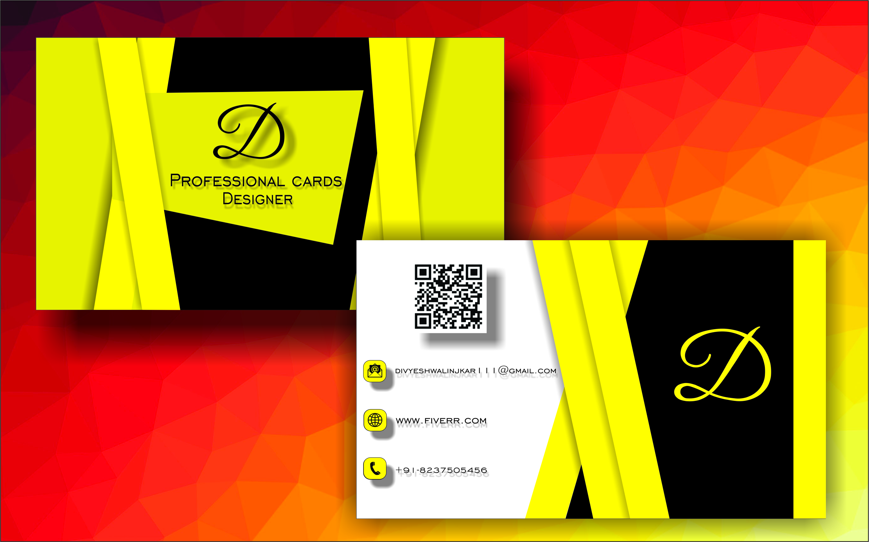  2 Professional Business Cards Design In 18 Hours