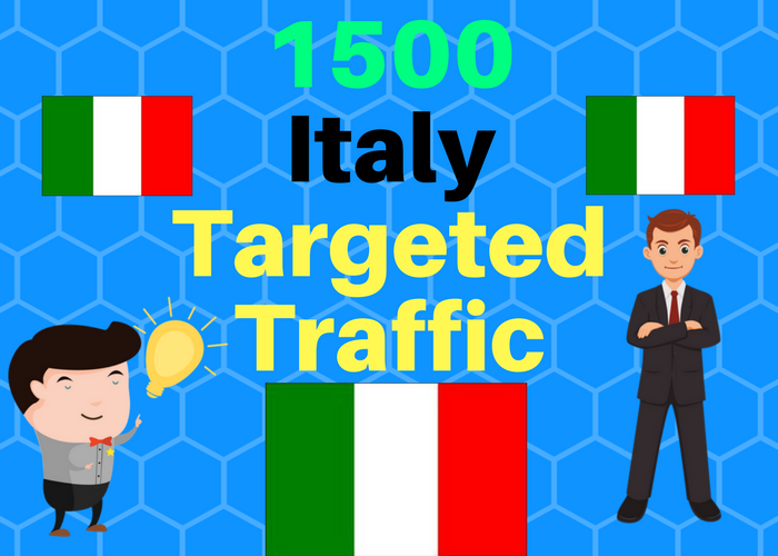 1500 Italy TARGETED Human traffic to your web or blog site Get Adsense safe Good Alexa rank 