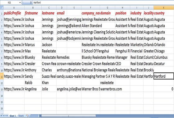 I can excerpt irrefutable email list for you