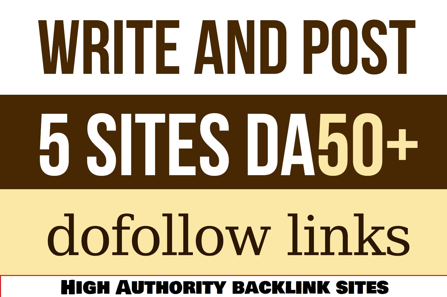 Free Offer - Write and Guest Poost Articles on 5 High Dofollow Websites with DA 50+