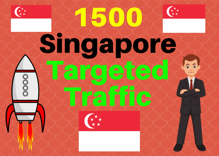 1500 Singapore TARGETED Human traffic to web or blog site. Get Adsense safe and get Good Alexa rank