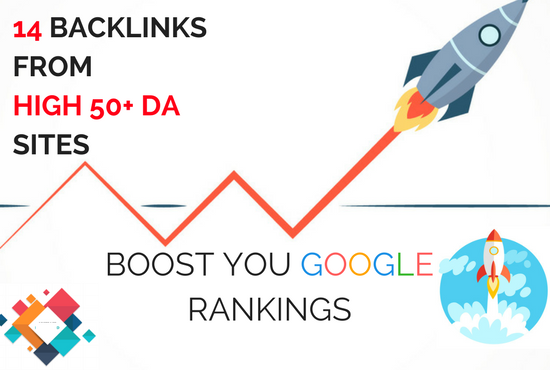 14 backlinks from sites having DA 50+ 