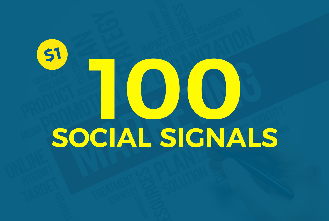 100 Social Signals white hat seo backlinks to social field