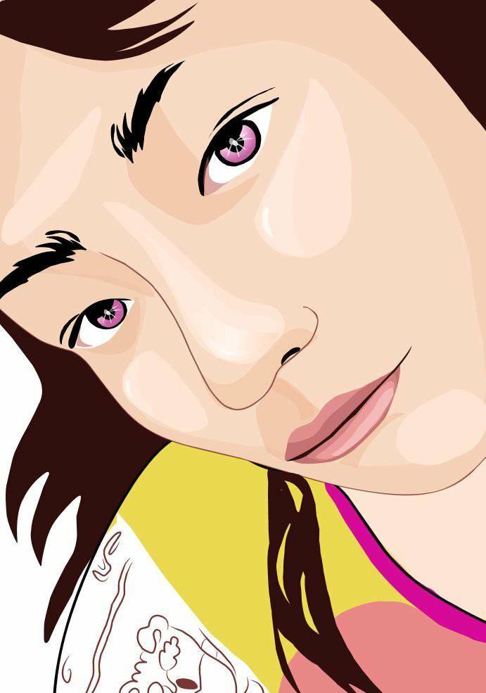 draw 2 vector cartoons