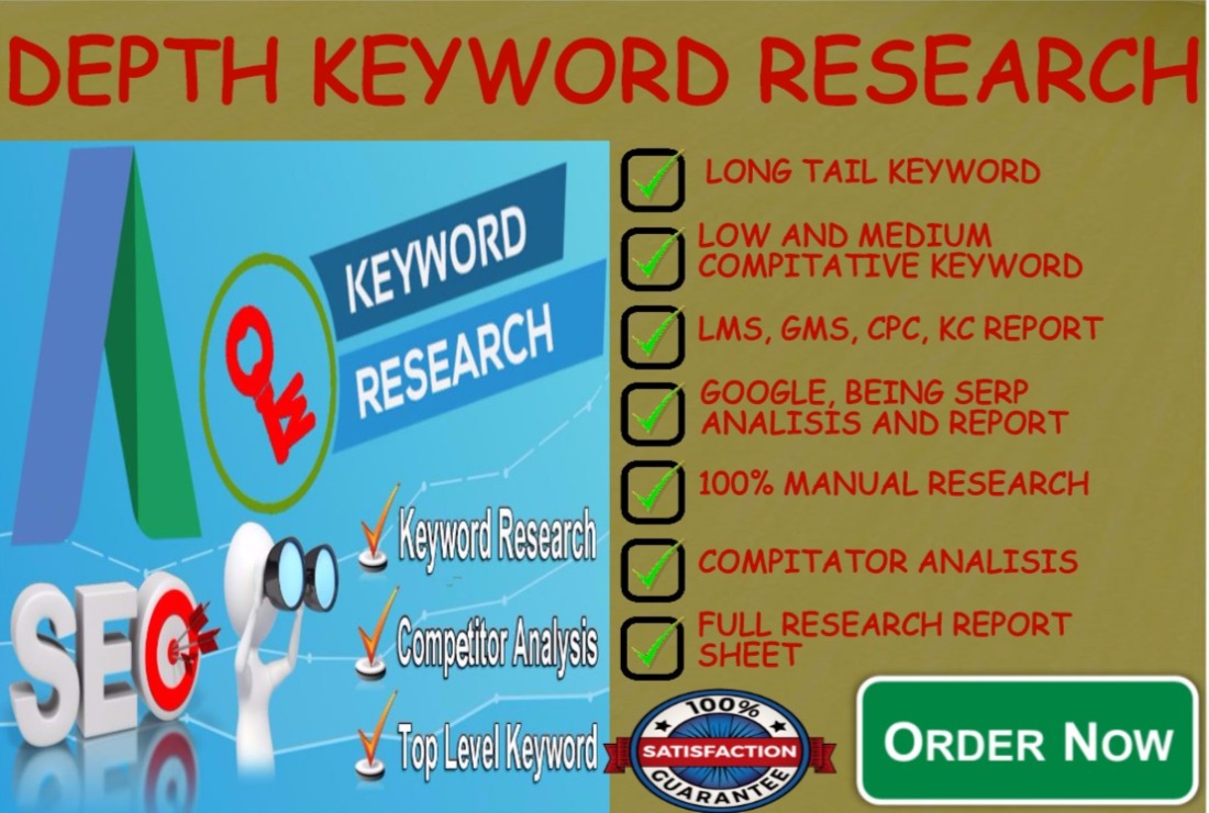 professionally Run In Depth Keyword Research Manually