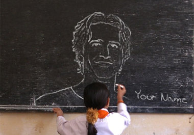 reate your image as you want to Chalk effect ..@