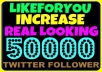 ✔ Add more than 50000 TWITTER FOLLOWERS { Real Looking } { Best } { Top Quality } without need of password in just six hours ✔