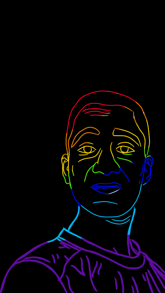 drawing a simple portrait in any color like this