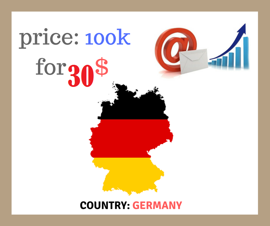 GET 100,000 emails GERMANY (PREMIUM) EMAILS FOR JUST $30