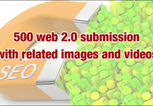  500 web 20s submission in different platform with niche related images and videos with penguin safe feature..!!