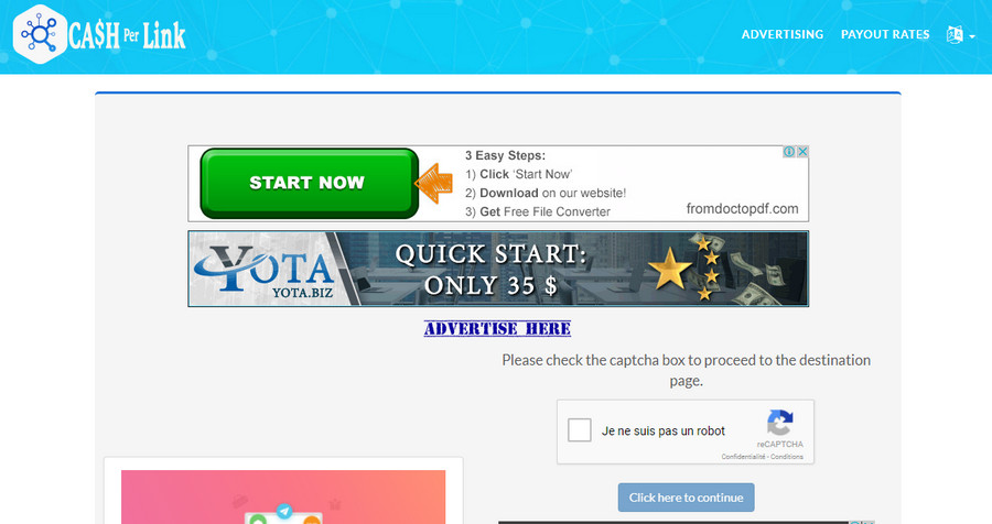 2 Months banner ads above captcha of my url shortener site 728x90 or 920x90 special offer