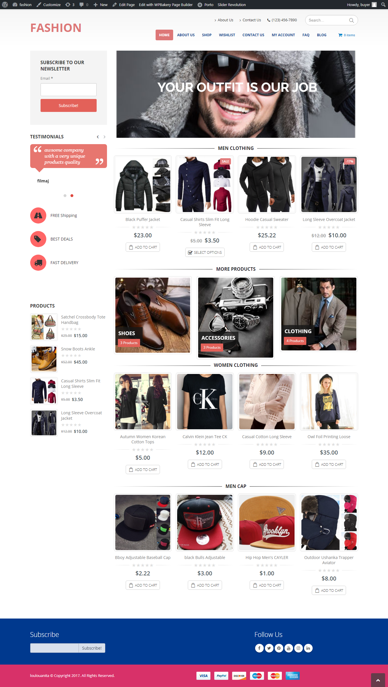 create ecommerce wordpress website