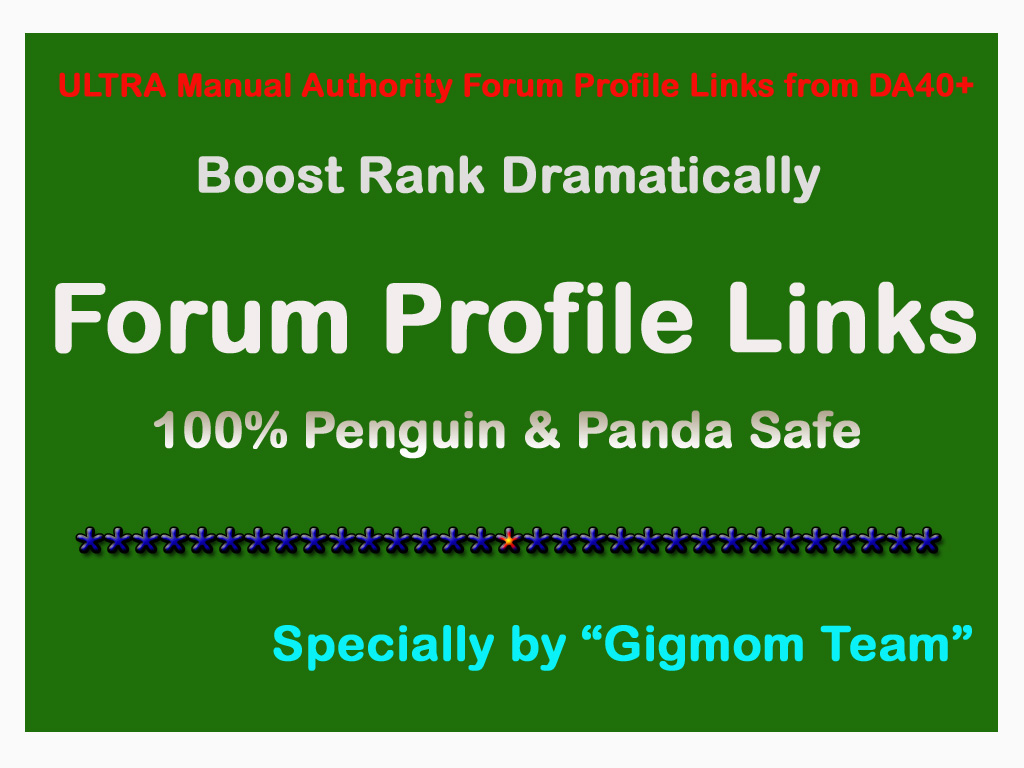 ULTRA DOFOLLOW 200 Forum Profile Links DA40+ to Rank First On Google