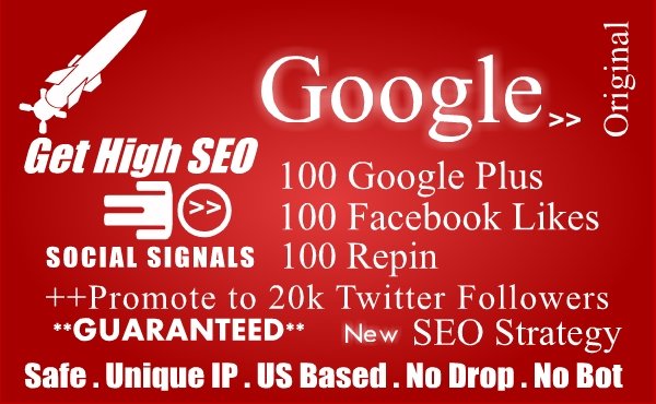 build powerful social SIGNALS from top social sites to boost your seo...
