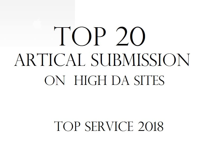 "i will" provide 30 Article Submission On Da50 With Dofollow Links