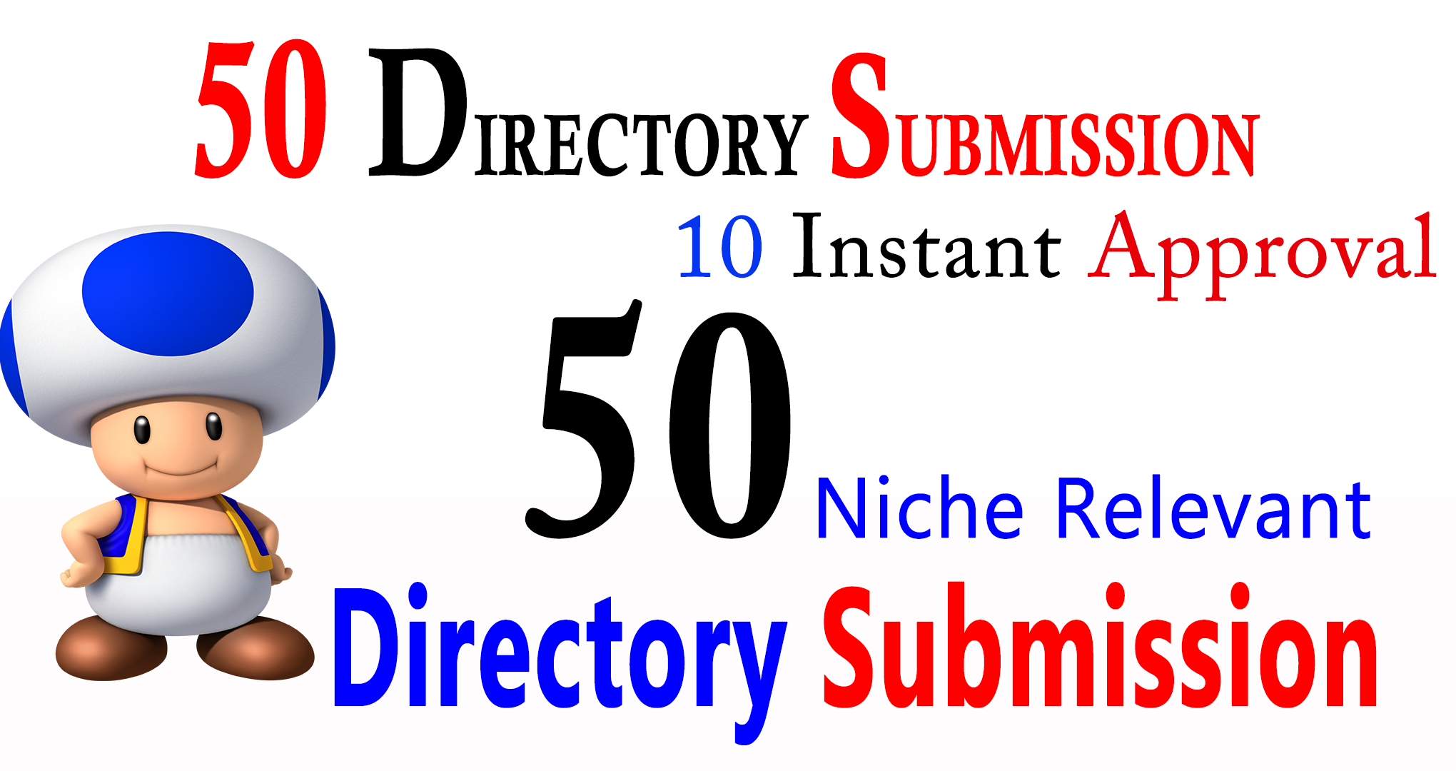 Submit 50 high PR Niche Directory Submission backlink for you
