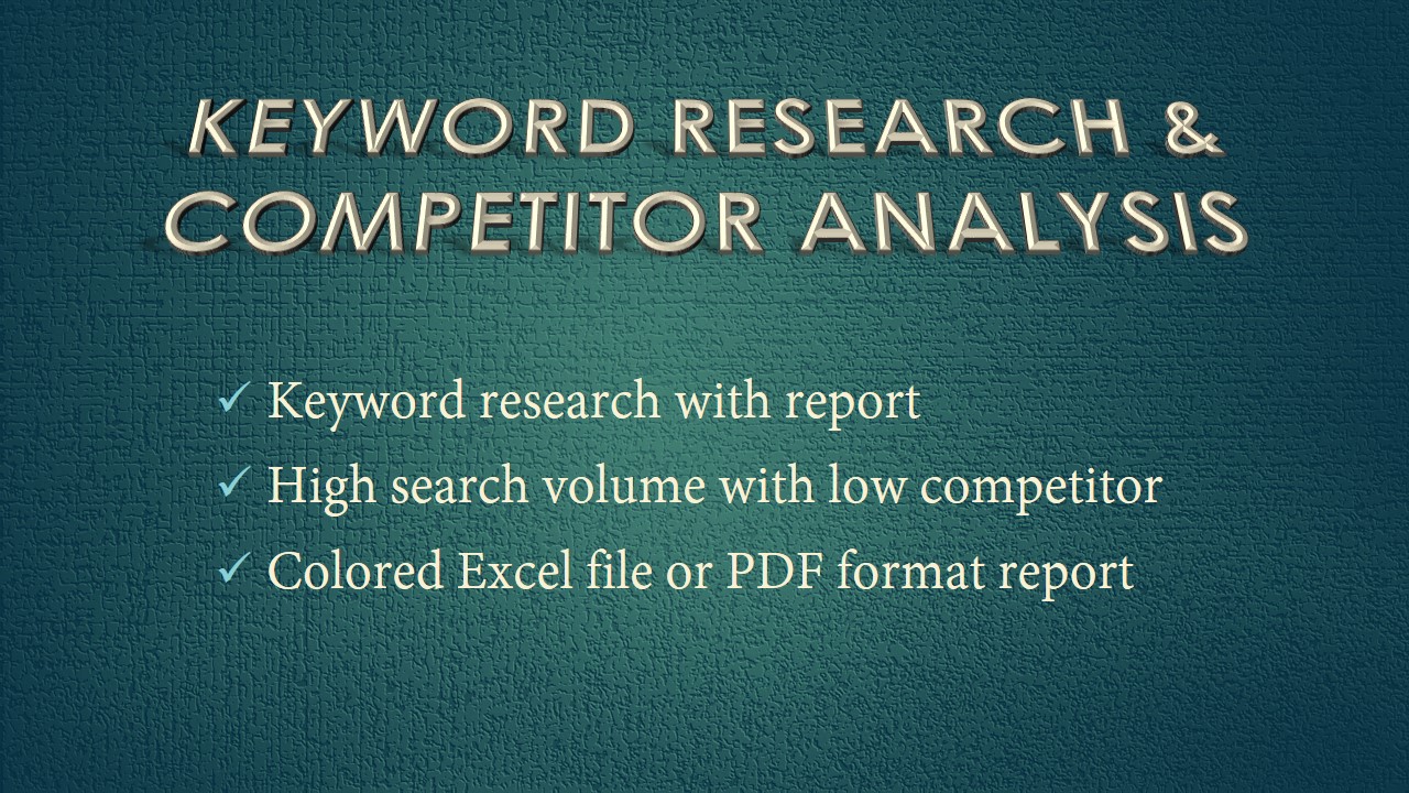 do in Depth keyword research and competitor research to rank your website