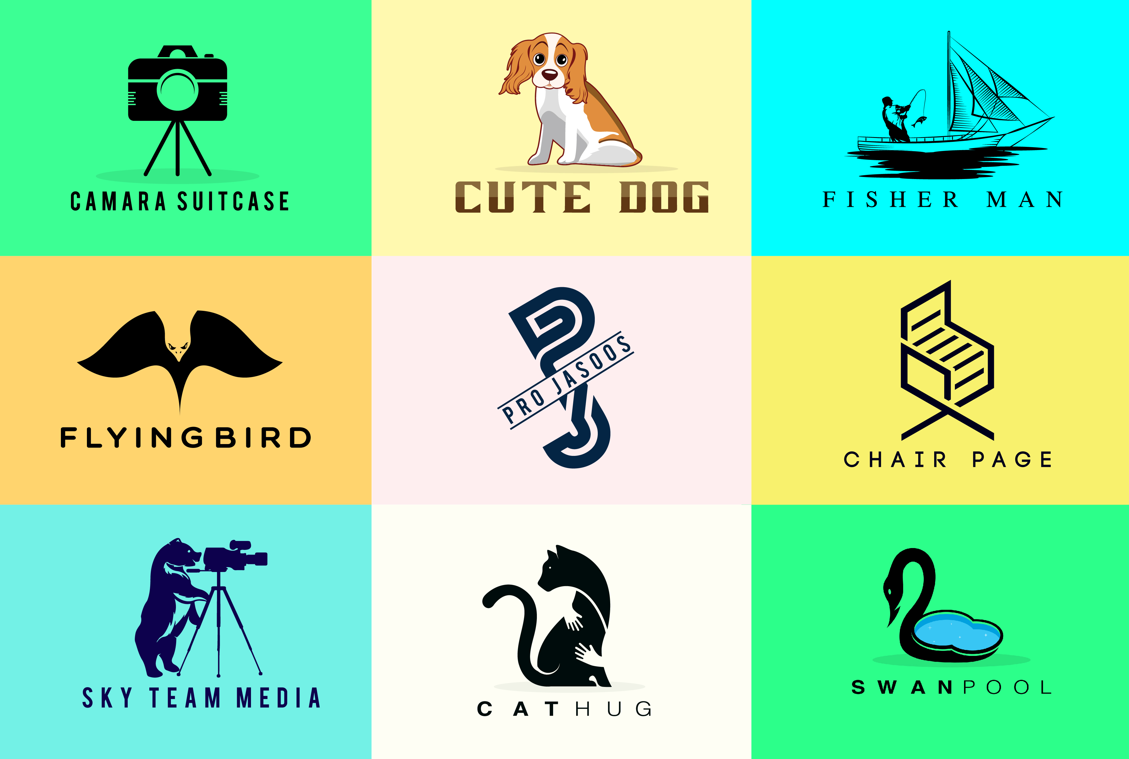 Minimal Logo Design with free vector files