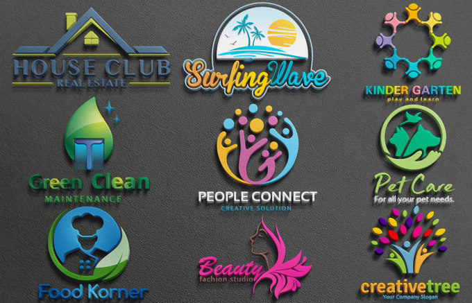 Unique Logo Design Unlimited Revision