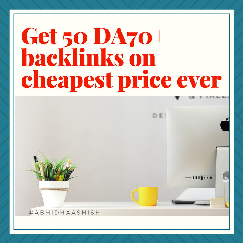 Get 50 DA70+ High quality backlinks at cheapest price...
