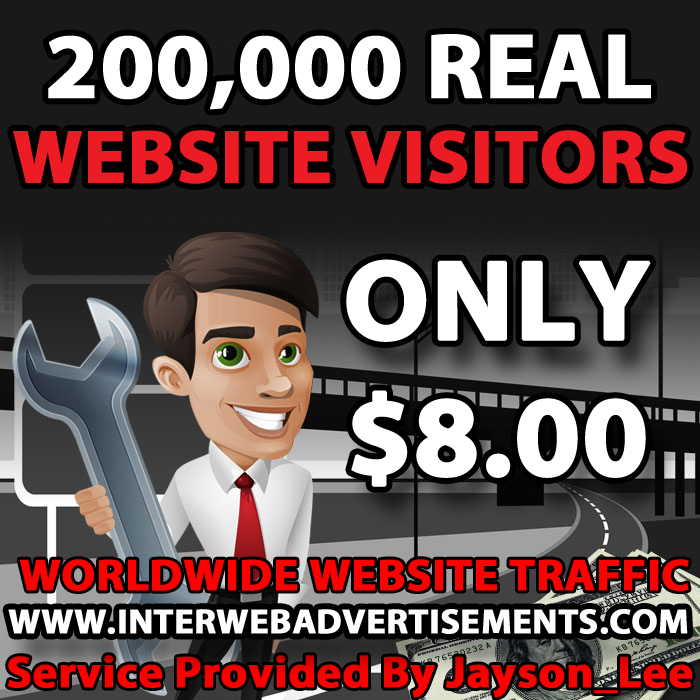 200K Web Traffic To Your Website, Blog or Affiliate Link