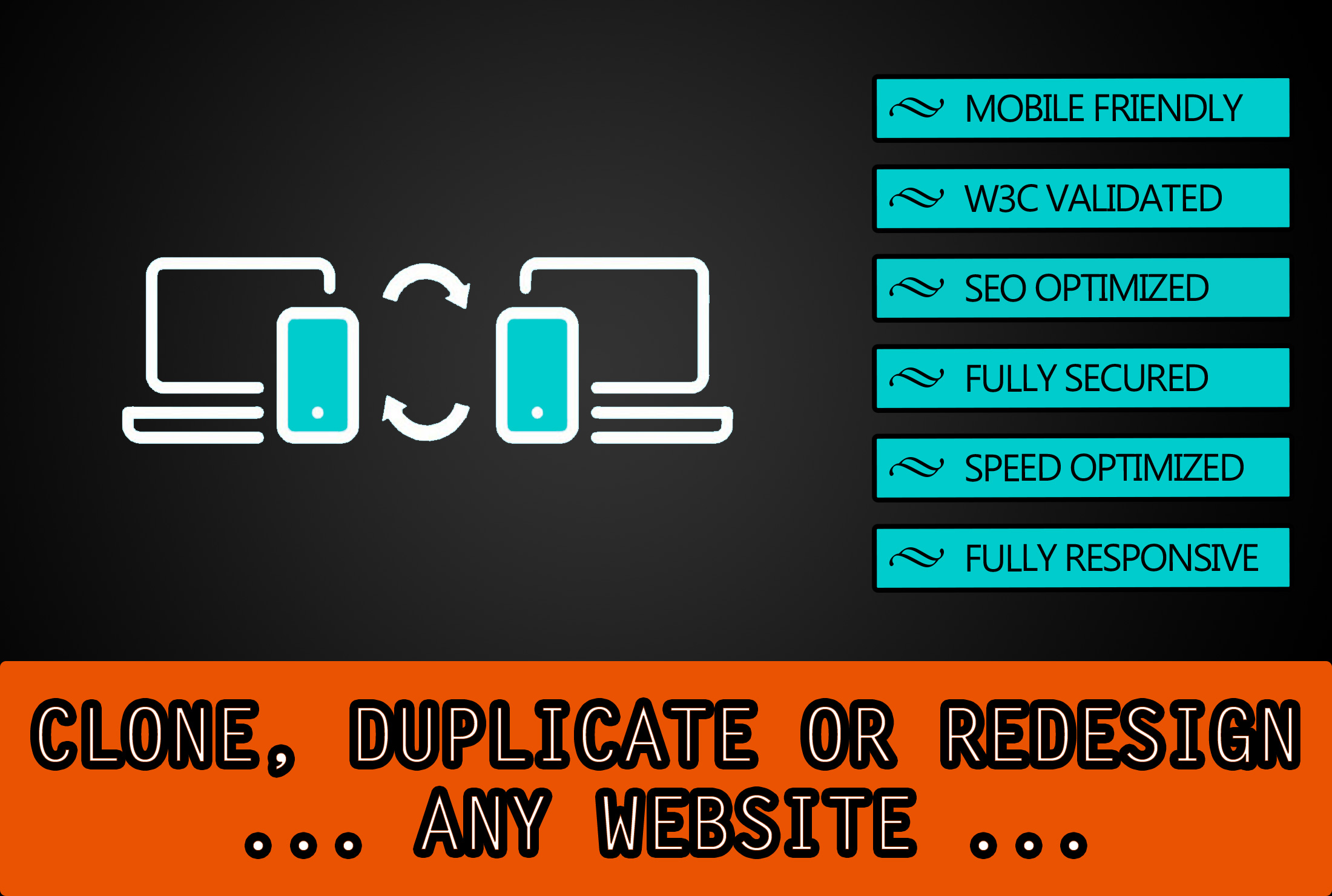 clone, customize or redesign any website professionally 