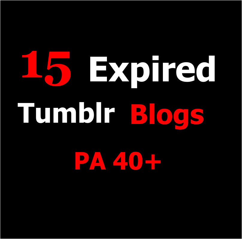 Provide you 15 Expired Tumblr Blogs