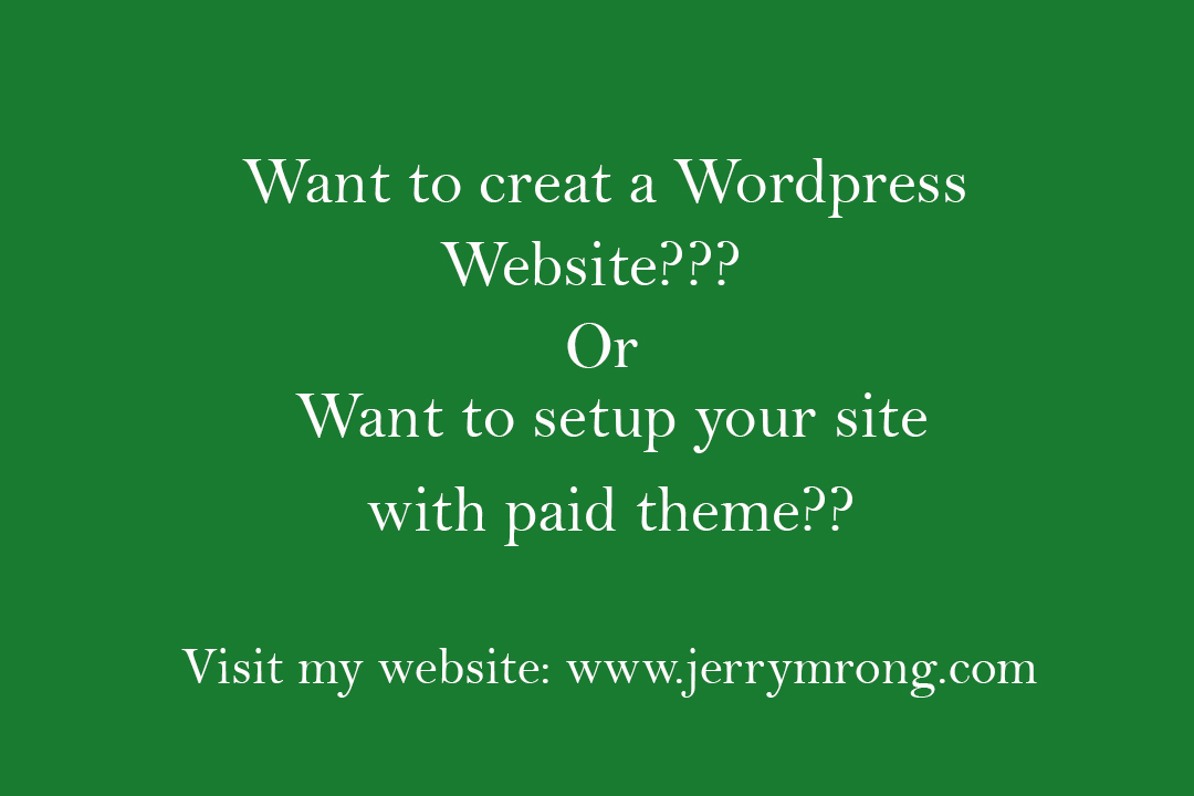 create portfolio, business, personal wordpress website
