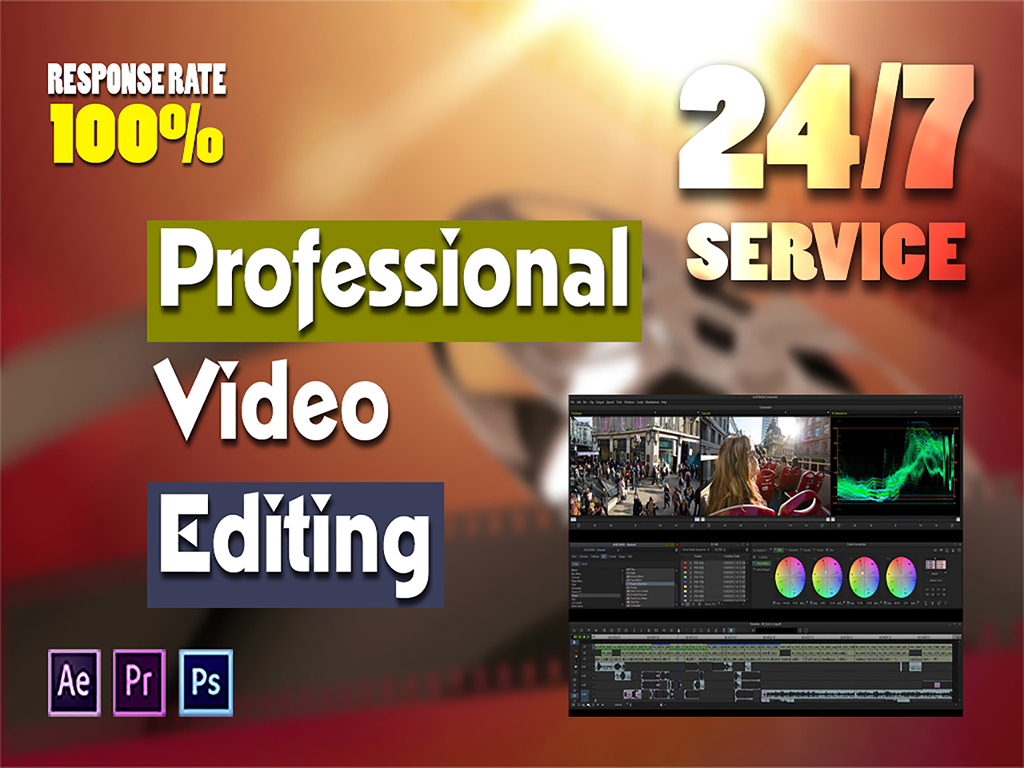  Professional Video Editing and animation services Within 24 Hours