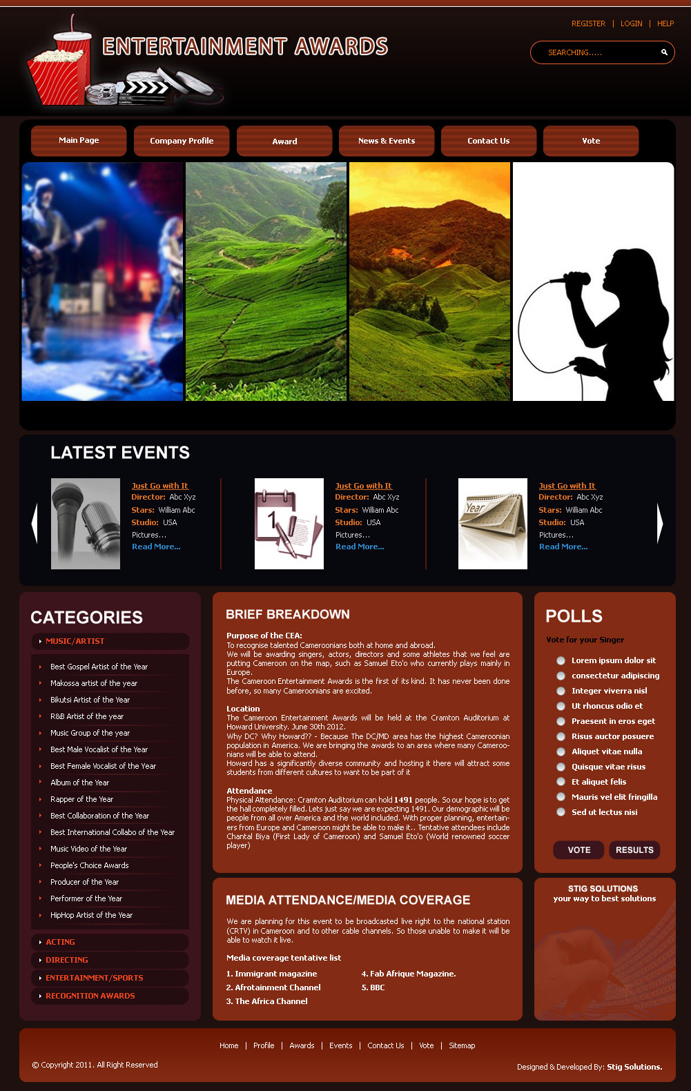 design a template for the main page of you website and send you PSD file 