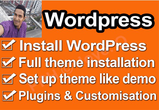 install wordpress, wordpress theme and setup like demo within 3 hours