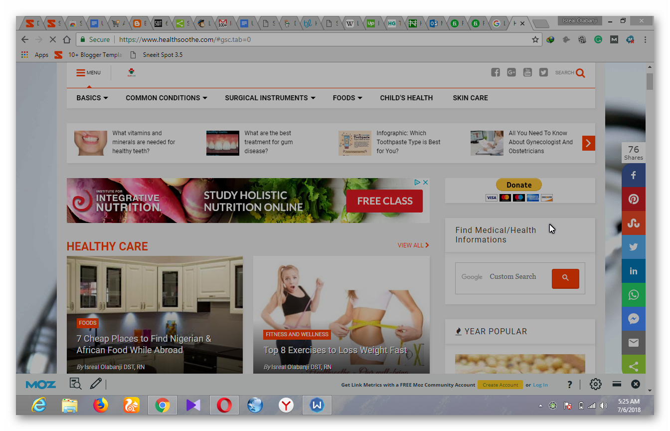 Guest post to DR 25 Health website / Links to an Exis...