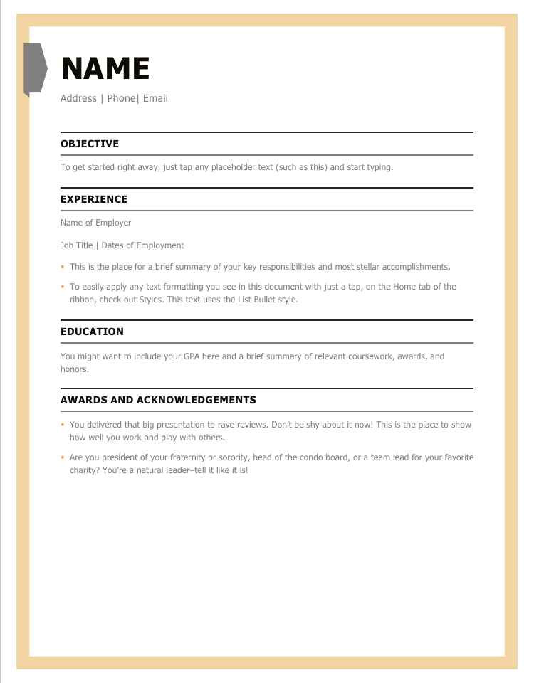 Resume and CV writing