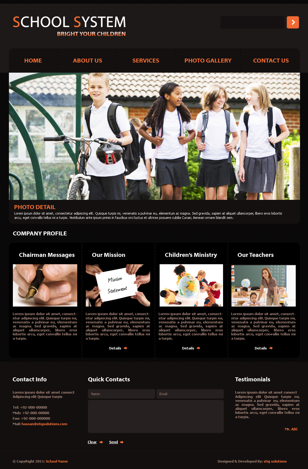 develop & design a HTML 5 & CSS3 Including Java Script website with 3 pages of content