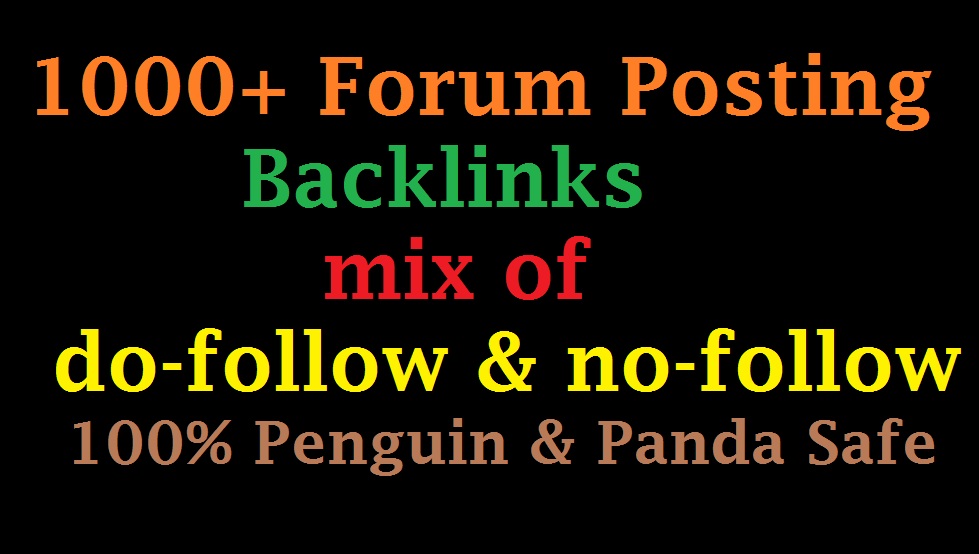 1000 Forum Posting Backlinks For Search Ranking
