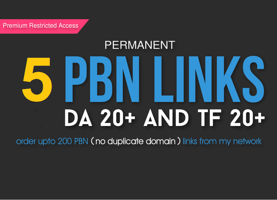 Build 5 contextual Backlinks on a high-quality PBNs (All niches)