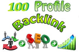 I give 100 social profile backlink manually 