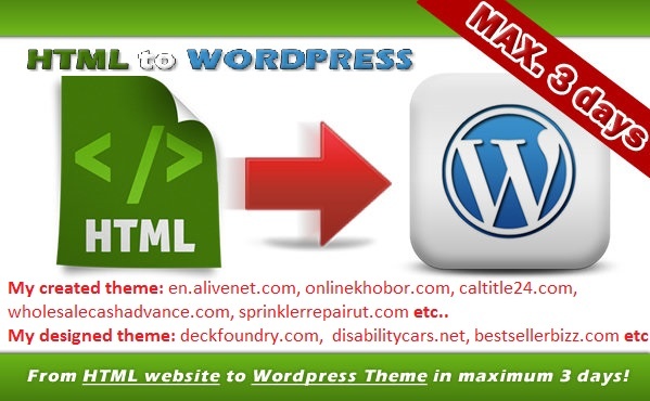 convert html to wordpress